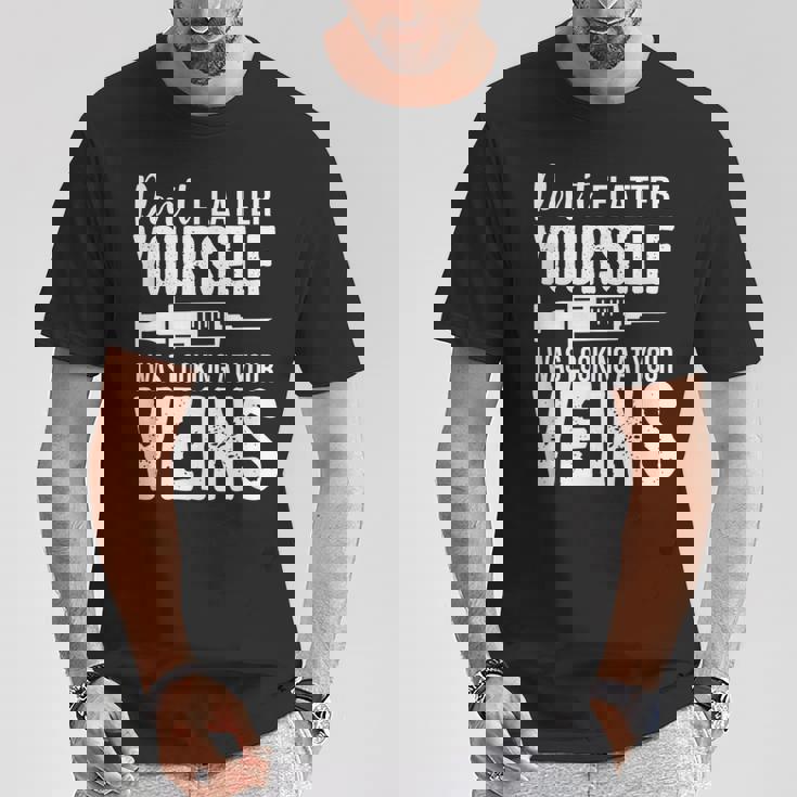 Neous Flattez Pas Je Regardaisoseines Infirmières Aux Urgences T-Shirt Cadeaux drôles