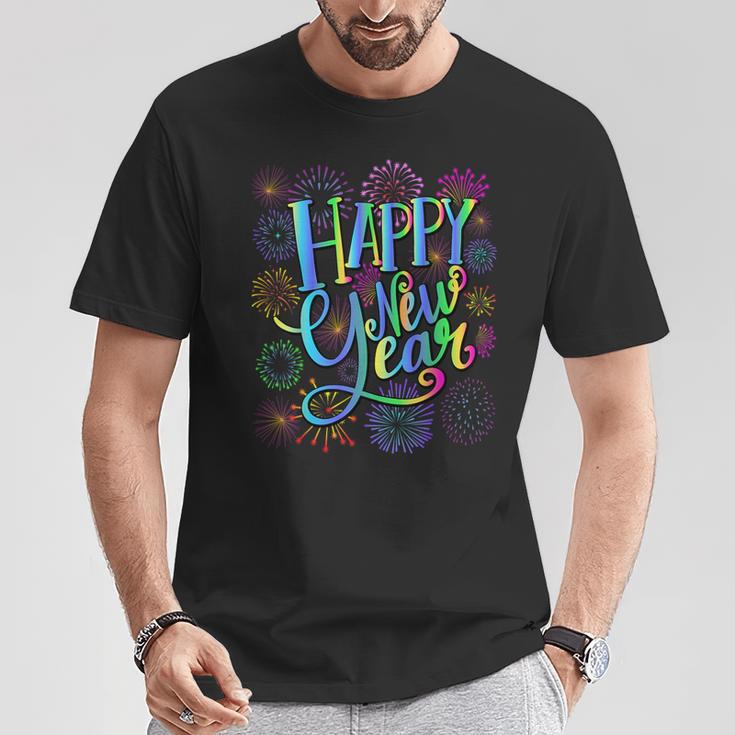 New Year's Eve Party Supplies Nye 2025 Happy New Year T-Shirt Lustige Geschenke