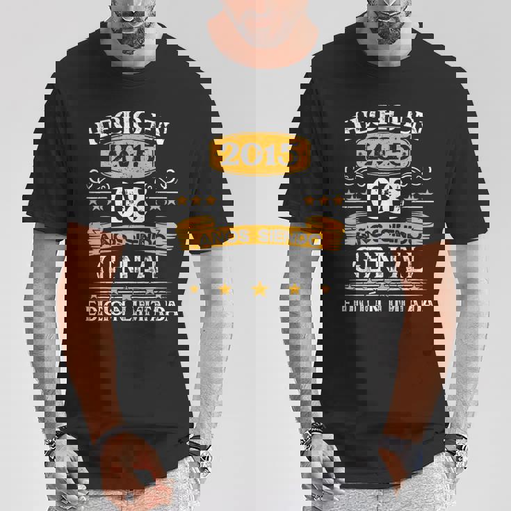 Niños 8 Años Cumpleaños Regalo Niño Hecho En 2015 Hecho En 2015 Camiseta unisex Regalos divertidos