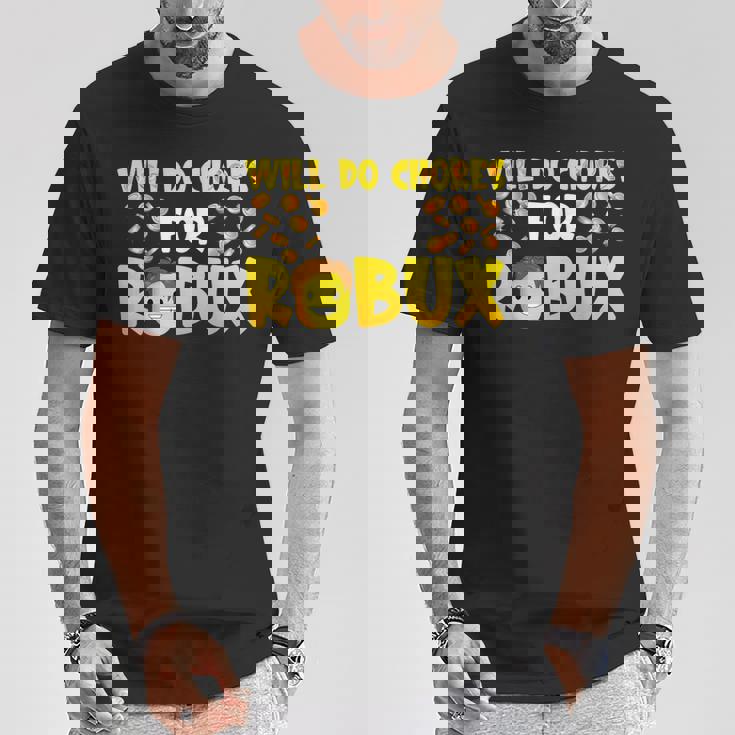 Noob And Professional Gamer Will Do Chores For Robux Boys T-Shirt Unique Gifts