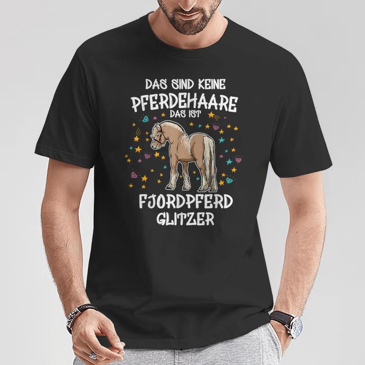 Norwegian Fjord Horse Glitter Horse Riding Fjordi T-Shirt Lustige Geschenke