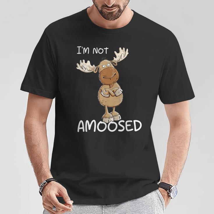 Not Amoosed Moose I Nö Fun Elk Word Game I No Statement T-Shirt Lustige Geschenke