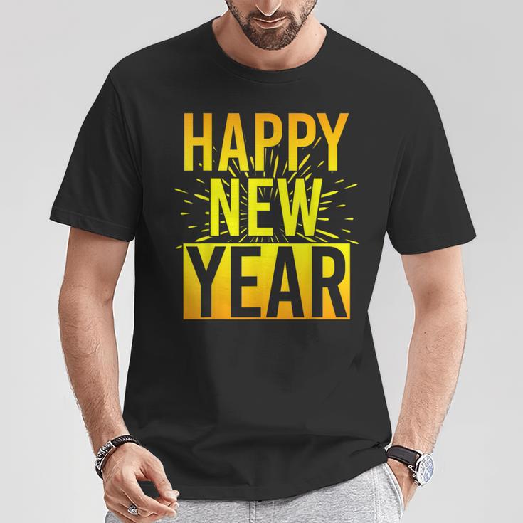 Nye New Year's Eve Party Confetti Fireworks Happy New Year T-Shirt Lustige Geschenke