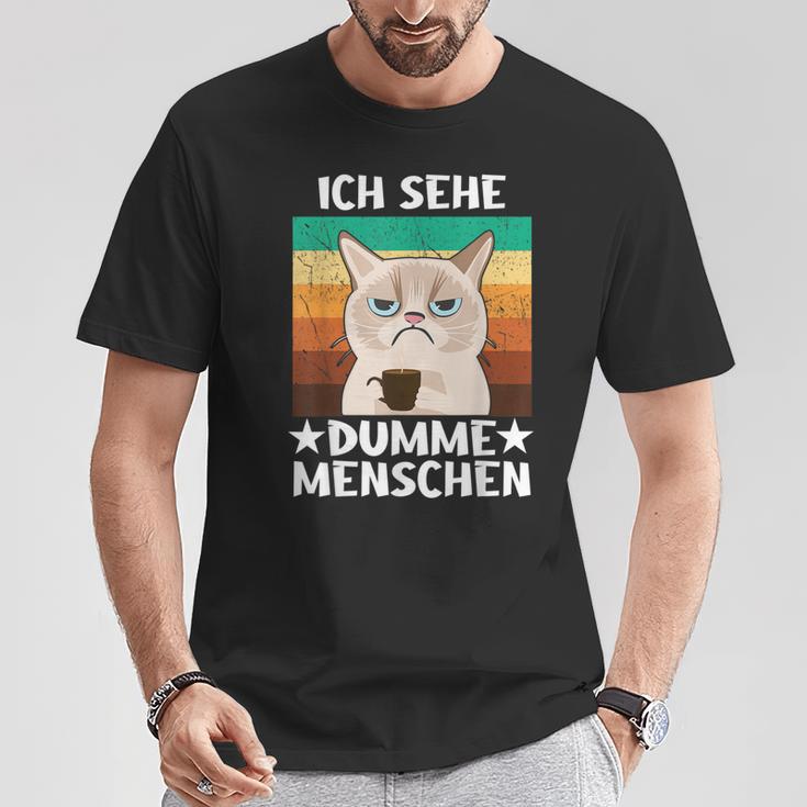 Office Humour Sarcasm Coffee Cat Ich Sehe Dupdy People T-Shirt Lustige Geschenke