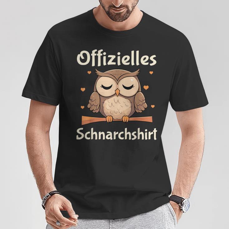 Official Snoring Pyjamas Owl Sleep T-Shirt Lustige Geschenke