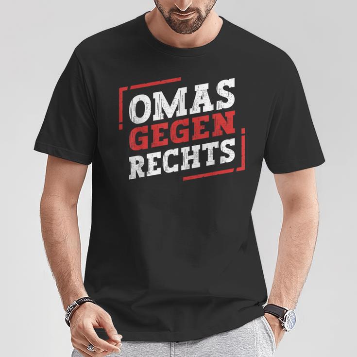 Omas Gegen Rechts Antirassismus T-Shirt Lustige Geschenke