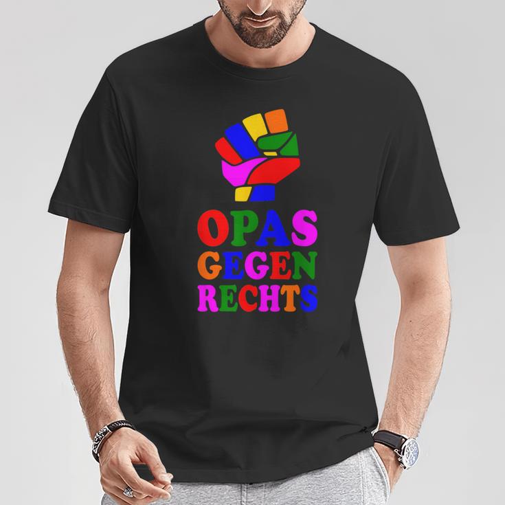 Opas Gegen Rechts T-Shirt Lustige Geschenke