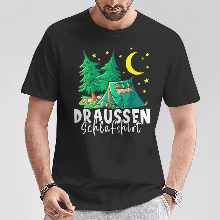 Outdoor Sleep I Camping Camping Scout Camper T-Shirt Lustige Geschenke