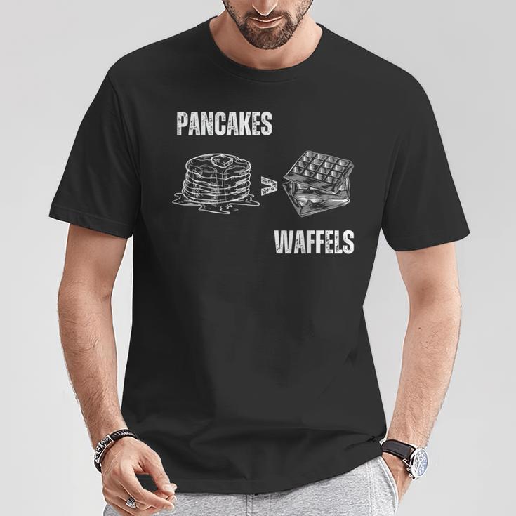 Pancakes Over Waffles T-Shirt Lustige Geschenke