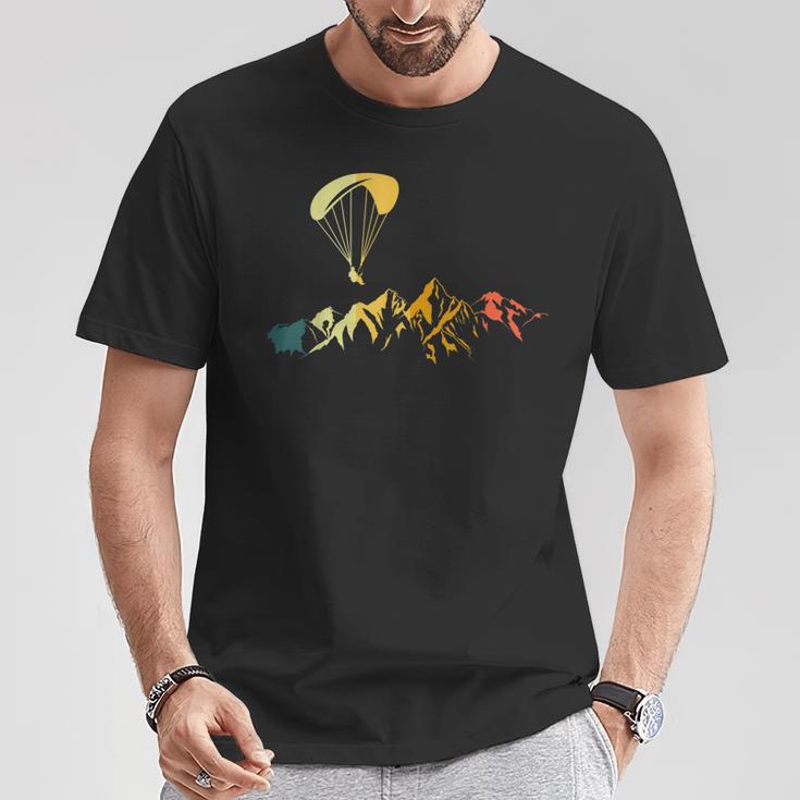 Paraglider Retro Mountain Paragliding Paraglider T-Shirt Lustige Geschenke