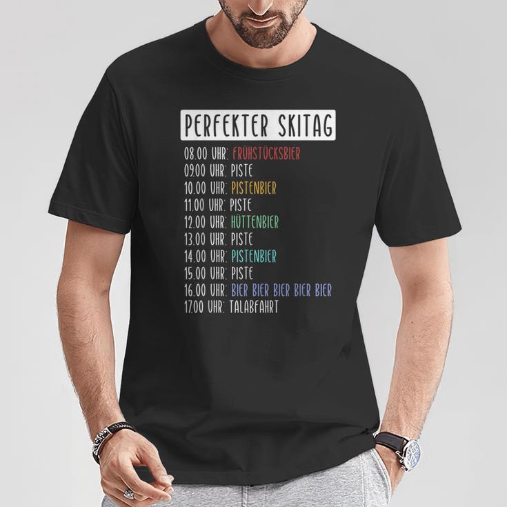 Perfect Ski Day Piste Beer Ski Holiday Après Ski Skier T-Shirt Lustige Geschenke