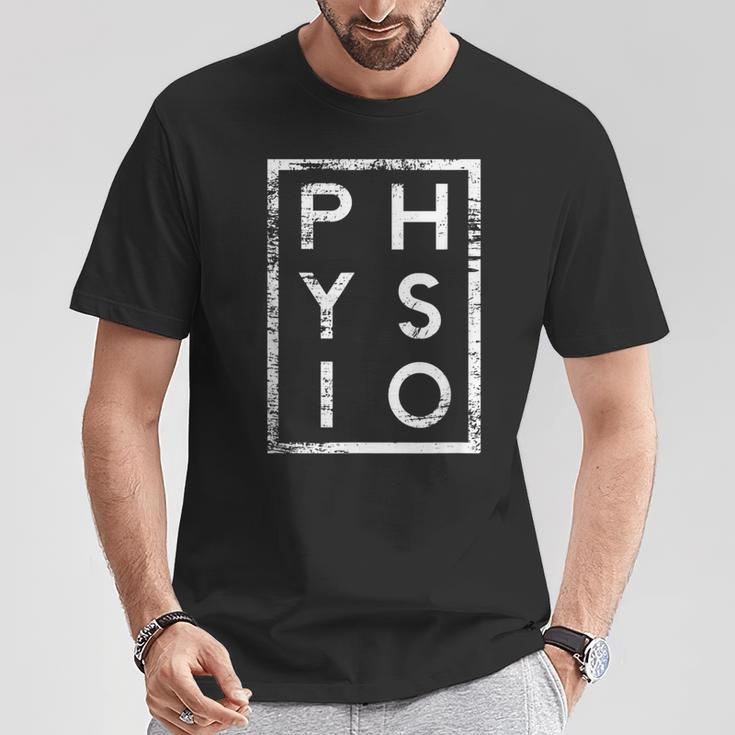 Physio Minimalism Physiotherapist T-Shirt Lustige Geschenke