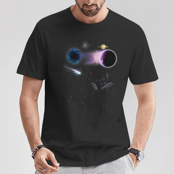 Planets Space Universe Solar System Astronaut Space T-Shirt Lustige Geschenke