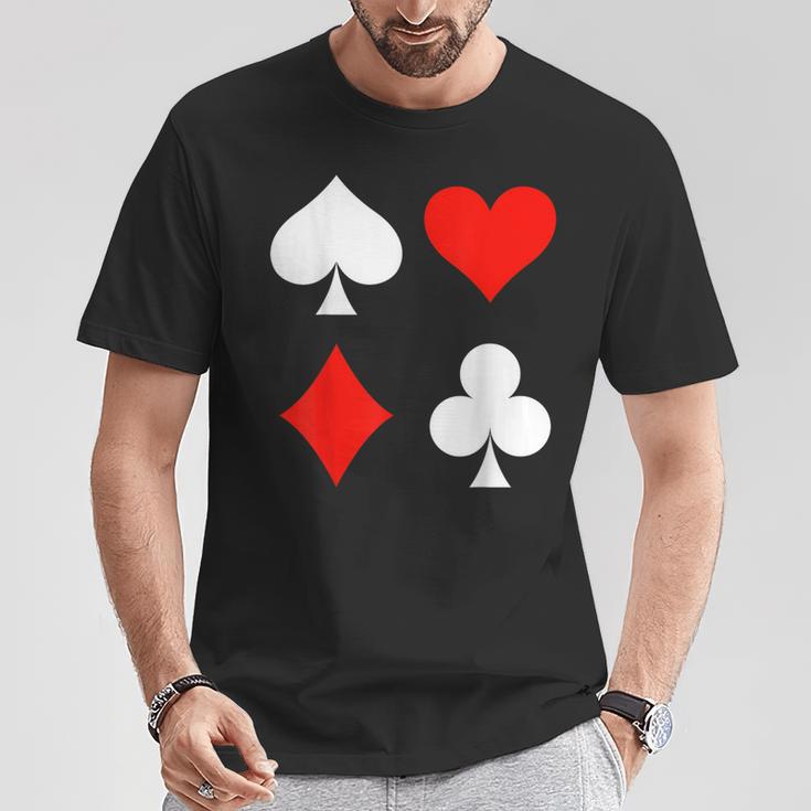 Playing Cards Skat Card Game Poker Costume Carnival Fancy Dress T-Shirt Lustige Geschenke