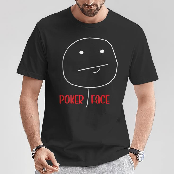 Poker Face Saying Cards Player Women T-Shirt Lustige Geschenke