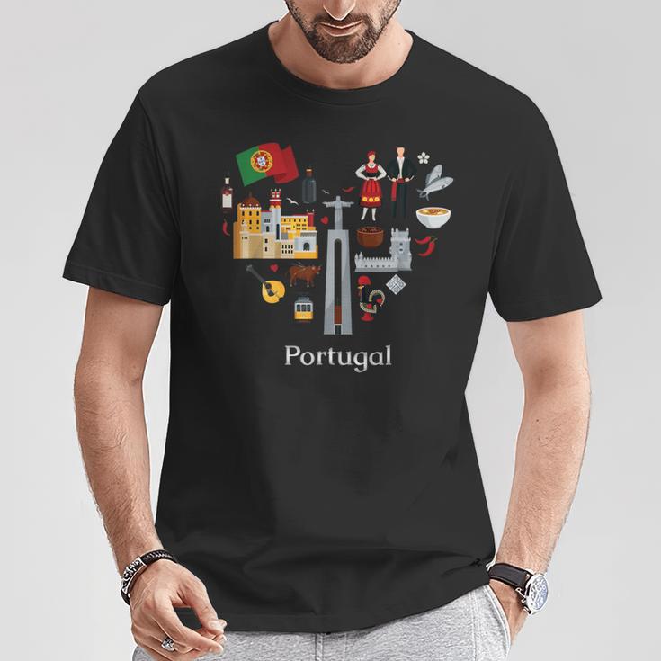 Portugal Lisbon Card Icon Traditional Keepsake T-Shirt Lustige Geschenke