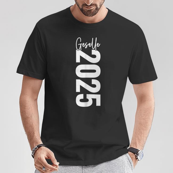 Prüfung Bestanden Geselle Abschluss 2025 Geschenk Schwarz Erwachsene Klein Klassisch Gesellenprüfung Bestanden Geselle 2025 T-Shirt Lustige Geschenke