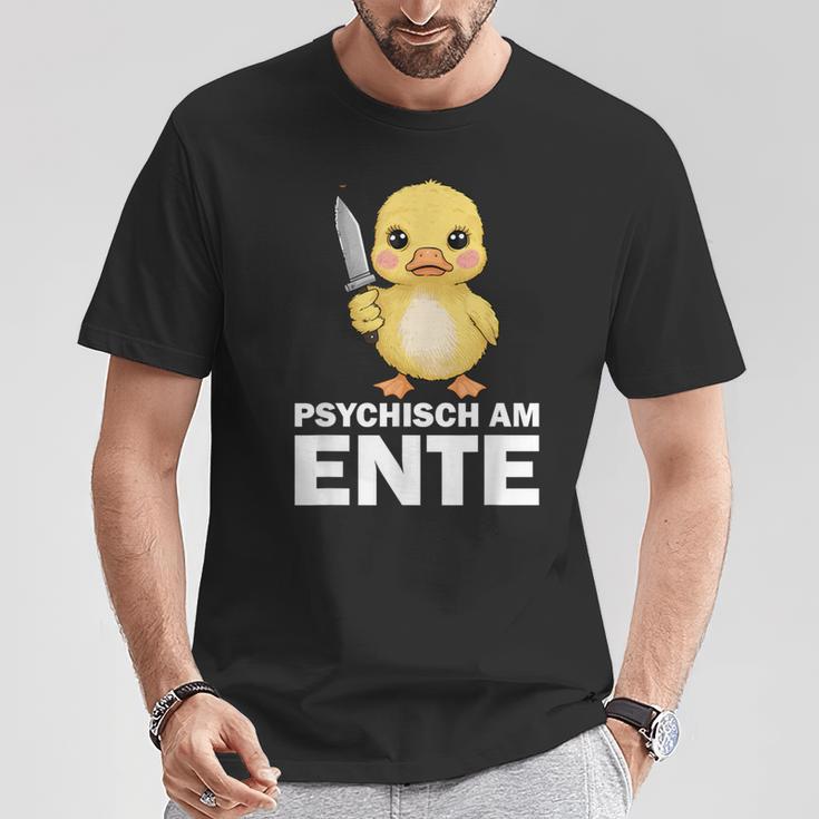 Psychisch Am Ente Crazy Duck Party T-Shirt Lustige Geschenke