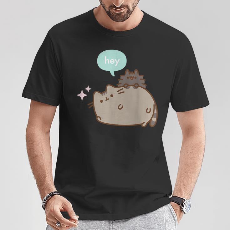 Pusheen Hey With Pip T-Shirt Lustige Geschenke