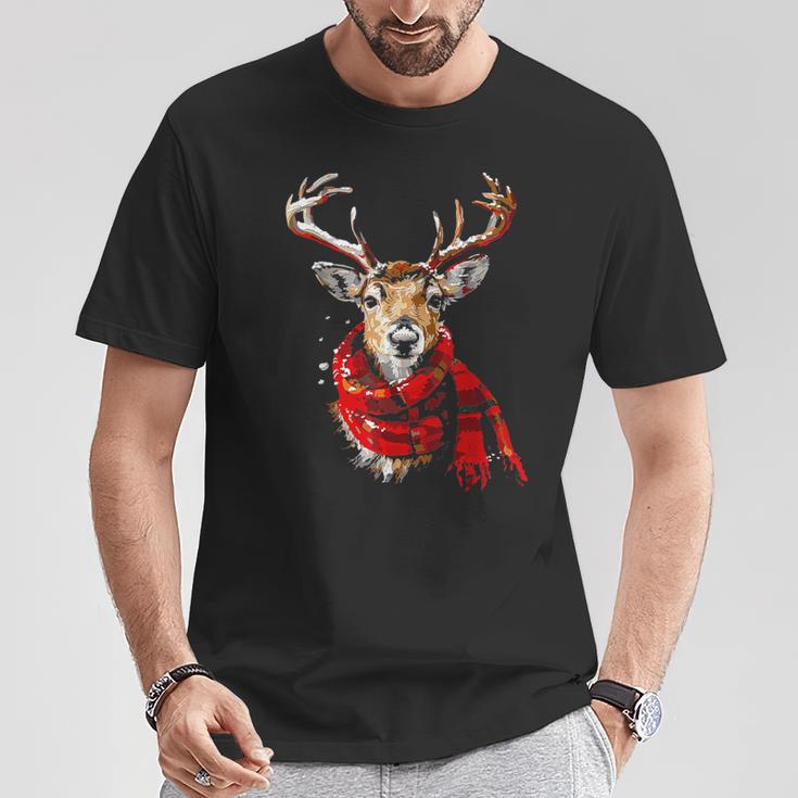 Reindeer Graphic Illustration Reindeer T-Shirt Lustige Geschenke