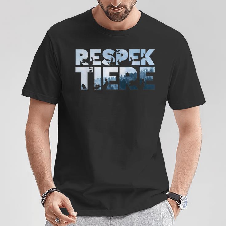 Respectants Animals Animal Protectionegetariansegan Activist Forest T-Shirt Lustige Geschenke