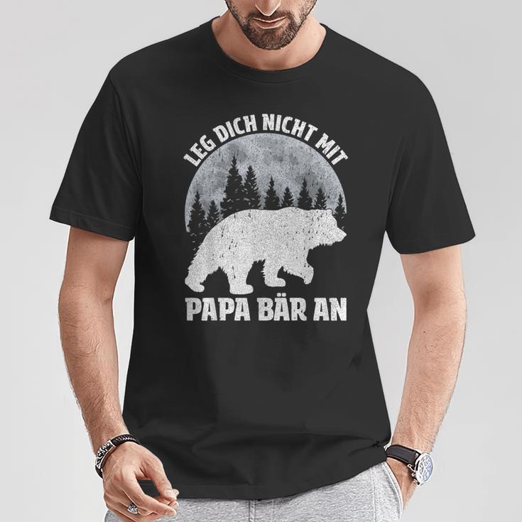 Retro Father Baby Son Daughter Bear Dad Father's Day Father T-Shirt Lustige Geschenke