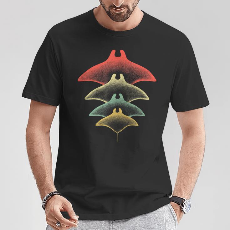 Retro Stingray Manta Ray Underwater Diving T-Shirt Lustige Geschenke