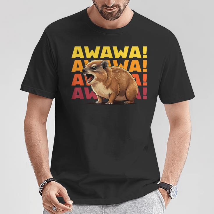 Rock Hyrax Lover Awawa Marmot Dassie T-Shirt Lustige Geschenke