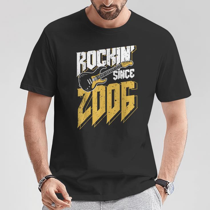 Rockin' Since 2006Intage Rock Music Fan 17Th Birthday T-Shirt Lustige Geschenke