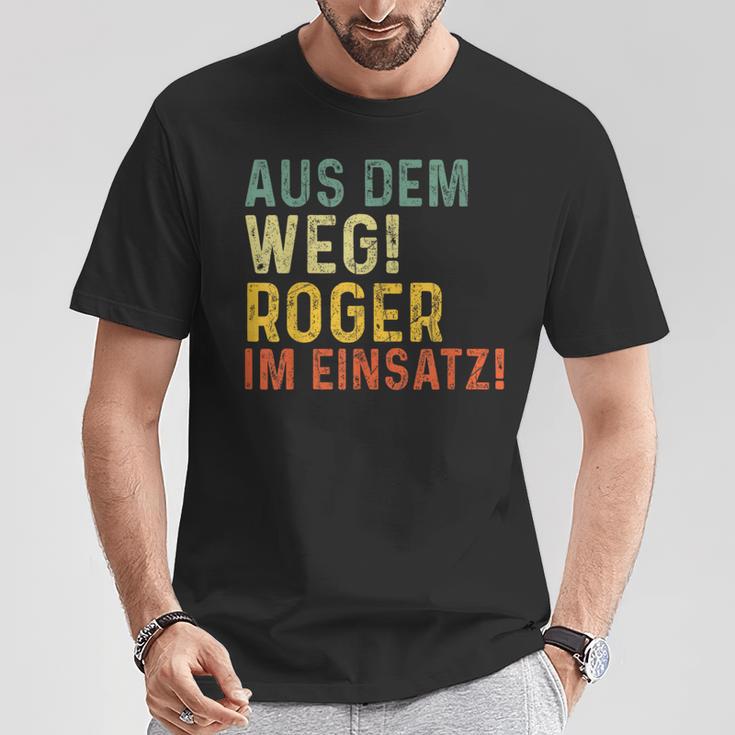 Roger Lustiger Spruch Nameorname T-Shirt Lustige Geschenke