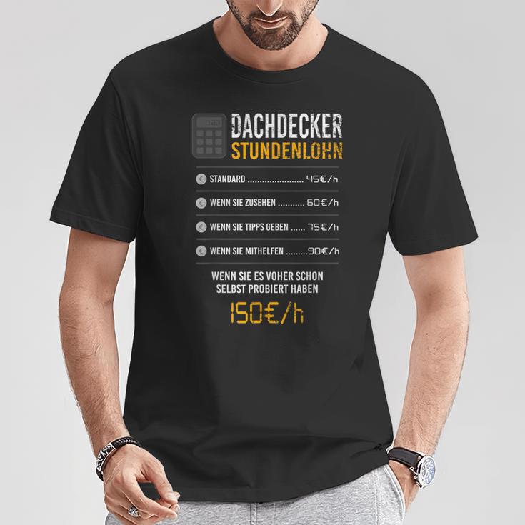 Roofer Hourly Wage T-Shirt Lustige Geschenke