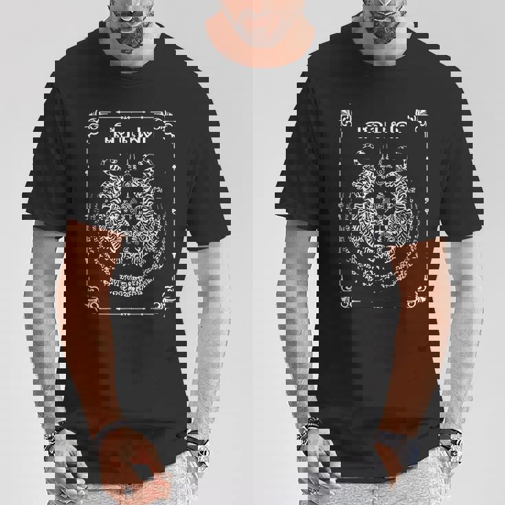 Sak Yant Tigres Gemelos Recuerdo Tatuaje De Yantra Tailandia Camiseta unisex Regalos divertidos