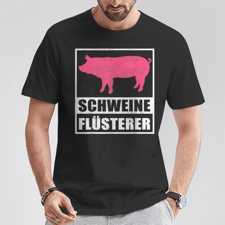 Schweine Flusterer Schweinebauer T-Shirt Lustige Geschenke