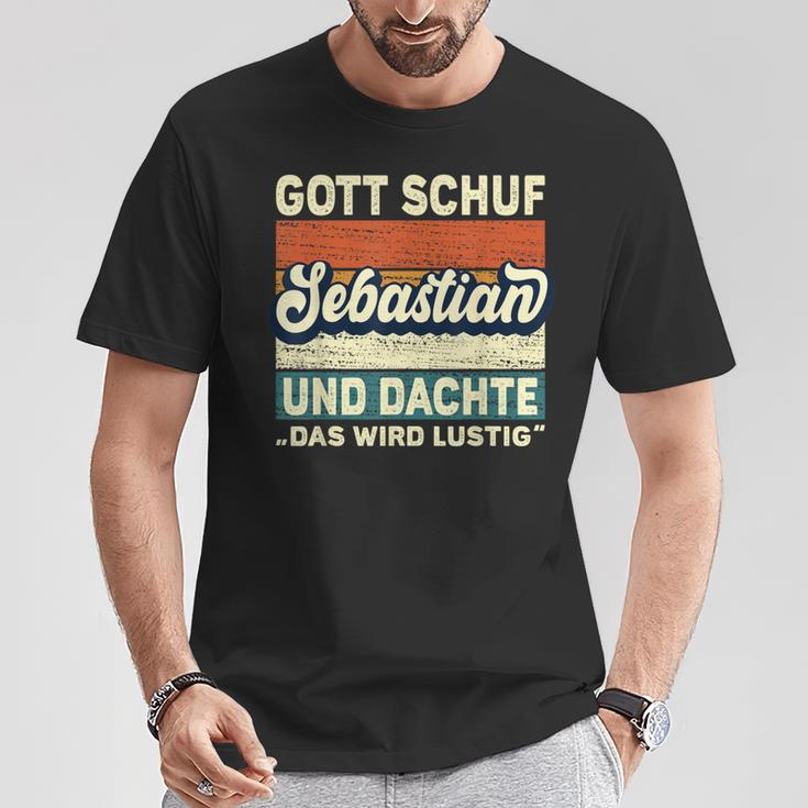 Sebastian Name Saying Gott Schuf Sebastian S T-Shirt Lustige Geschenke