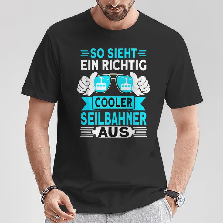 Seilbahn Gondel Seilbahner T-Shirt Lustige Geschenke