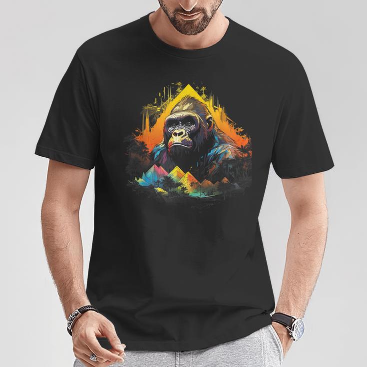 Silverback Gorilla Monkey Animal T-Shirt Lustige Geschenke