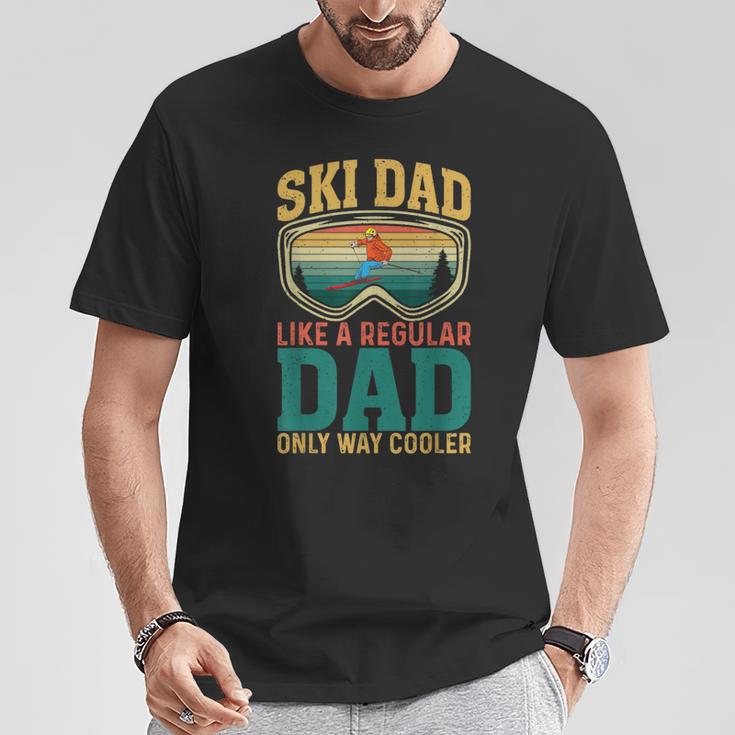 Ski Dad Like A Regular Dad Only Way Cooler Skiing T-Shirt Lustige Geschenke