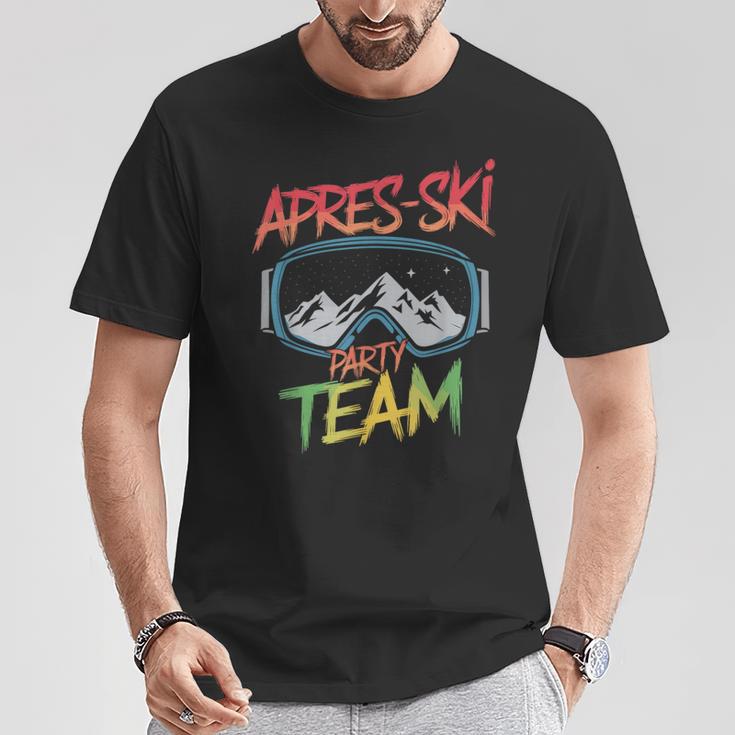 Skifahren Winter Sport Ski Party Lustiges Team Apres Ski T-Shirt Lustige Geschenke