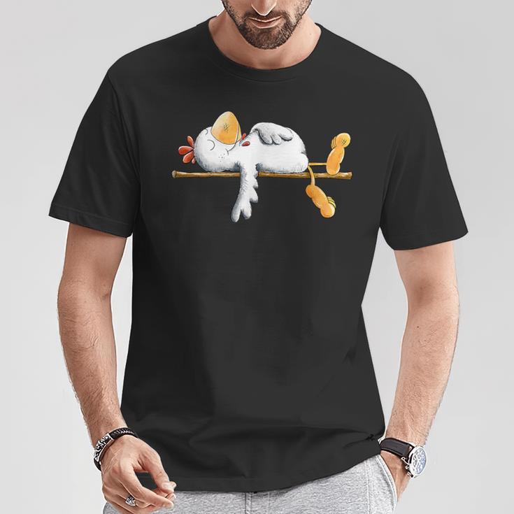 Sleeping Chicken I Hen Bird Fun I Chicken Dream T-Shirt Lustige Geschenke