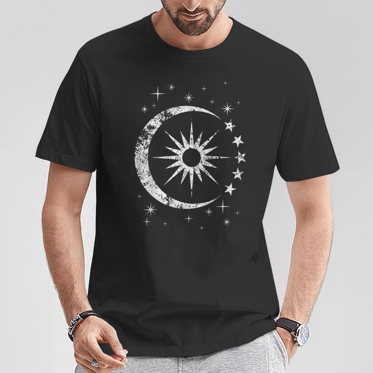 Sonne Mond Und Sterne T-Shirt Lustige Geschenke