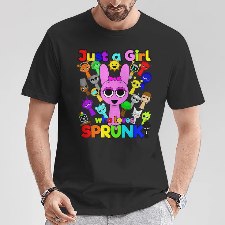 Sprunki Girls Fan Just A Girl Who Loves Sprunki Beats T-Shirt Lustige Geschenke