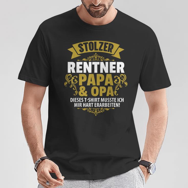 Stolzer Pensioner Papa Grandpa Retirement Pension T-Shirt Lustige Geschenke