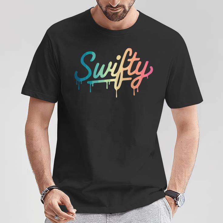 Swifty Fan Merchandise Ns Colourful Taylor Outfit Drip T-Shirt Lustige Geschenke