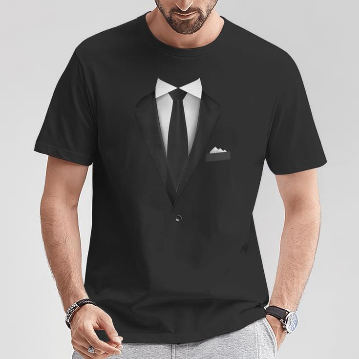 Tuxedo Mit Krawatte Für Lustige Hochzeiten T-Shirt Lustige Geschenke