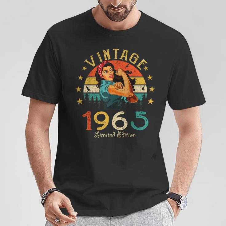 Vintage 1965 60 Geburtstag Frau Retro 60 Jahre Geschenk T-Shirt Lustige Geschenke