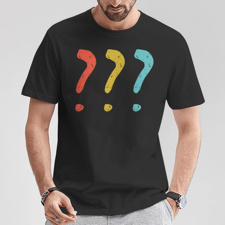 Vintage Question Mark T-Shirt Lustige Geschenke