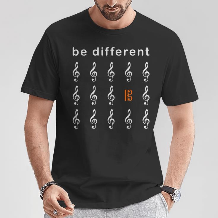 Viola Alto Key Saying Be Different Musician S T-Shirt Lustige Geschenke