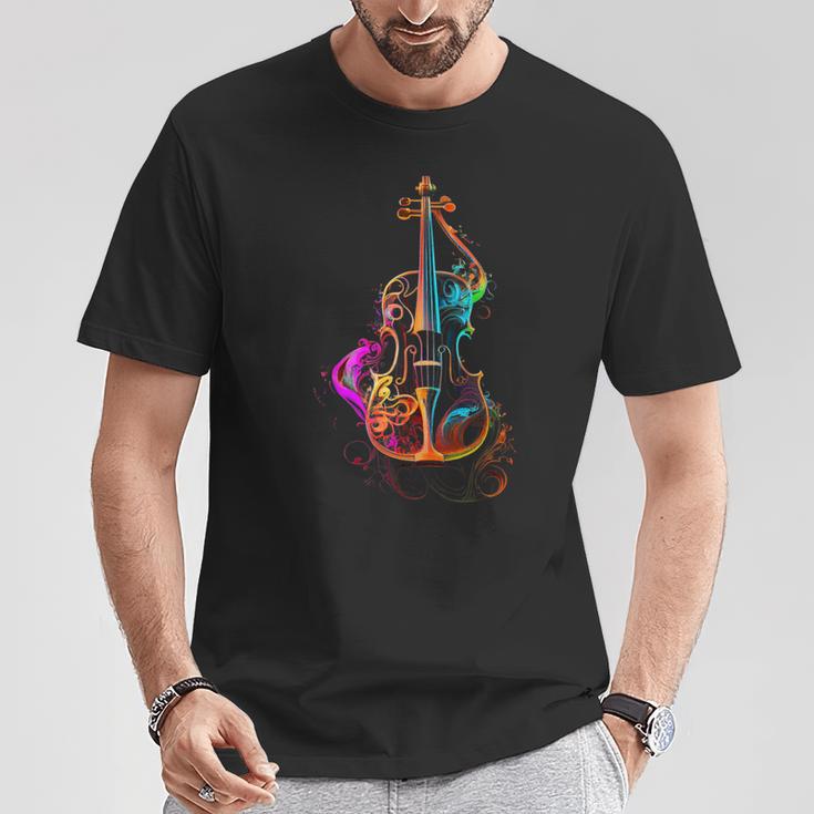 Violin Colourfuliolin Foriolinists T-Shirt Lustige Geschenke