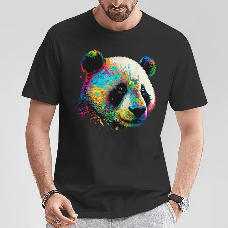 Watercolor Panda T-Shirt Lustige Geschenke