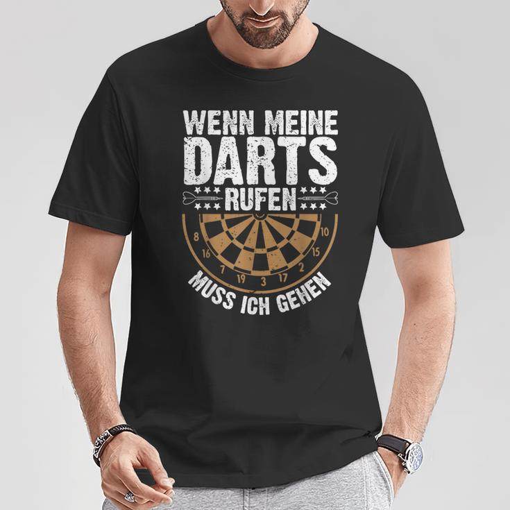 Wenn Meine Darts Rufen Muss Gehen Dartspieler T-Shirt Lustige Geschenke